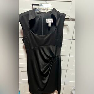 Joseph Ribkoff dress sculted neckline lined zipperred back (D1)